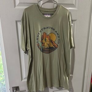 Levi's Green Short Sleeve Tee Casual Cotton